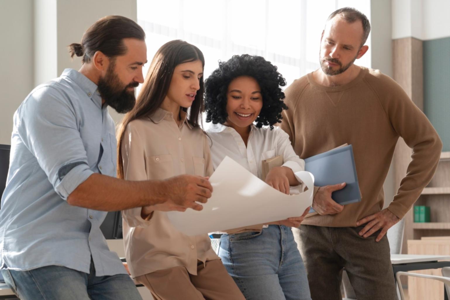 Formation en analyse financière avec des professionnels travaillant sur des modèles complexes